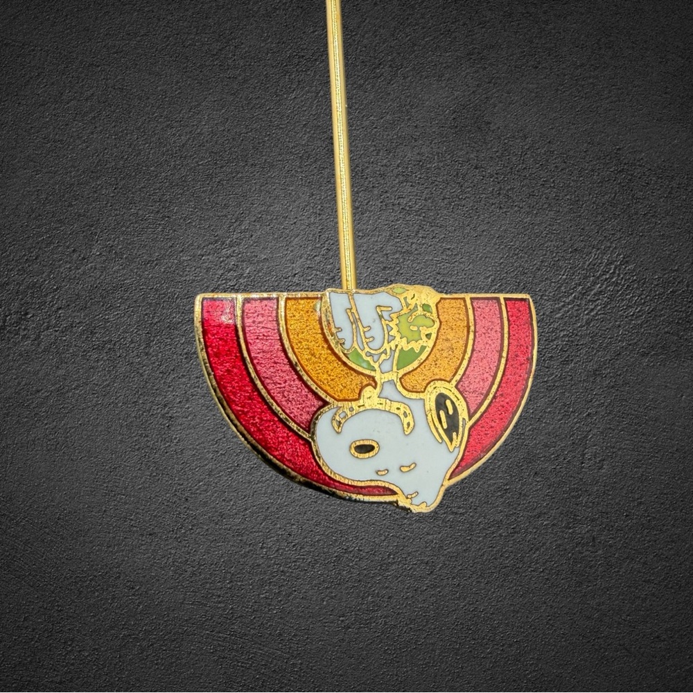 Vintage 1958 Snoopy & Woodstock Rainbow Stick Pin Brooch United Feature - Picture 11 of 16